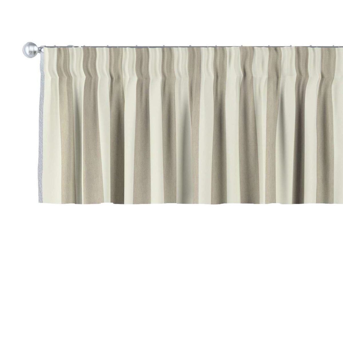 Dekoria Lambrekin na taśmie marszczącej szare kwiaty na beżowym tle 260 × 40 cm Nordic 396-142-93