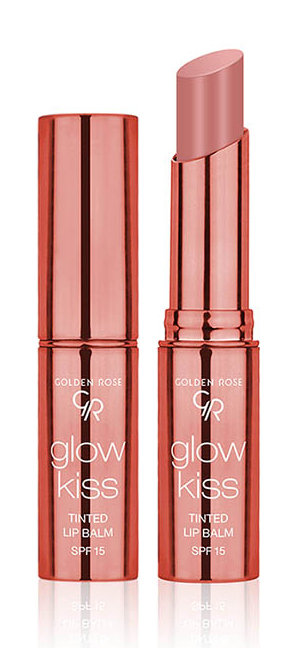 Golden Rose Glow Kiss - Tinted Lip Balm - Koloryzujący balsam do ust z witaminą E - SPF 15 - 3 g - 01 - VANILLA LATTE