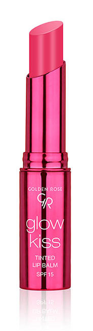 Golden Rose Glow Kiss - Tinted Lip Balm - Koloryzujący balsam do ust z witaminą E - SPF 15 - 3 g - 03 - BERRY PINK