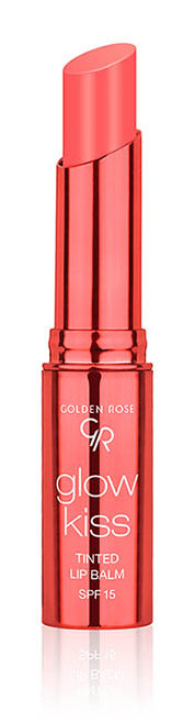 Golden Rose Glow Kiss - Tinted Lip Balm - Koloryzujący balsam do ust z witaminą E - SPF 15 - 3 g - 04 - PEACH SHAKE