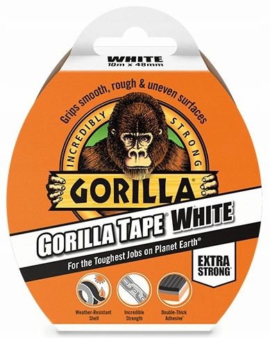 Gorilla - kleje i taśmy Taśma klejąca Duct - gorilla GTW10 Biała 10m 853.524UK