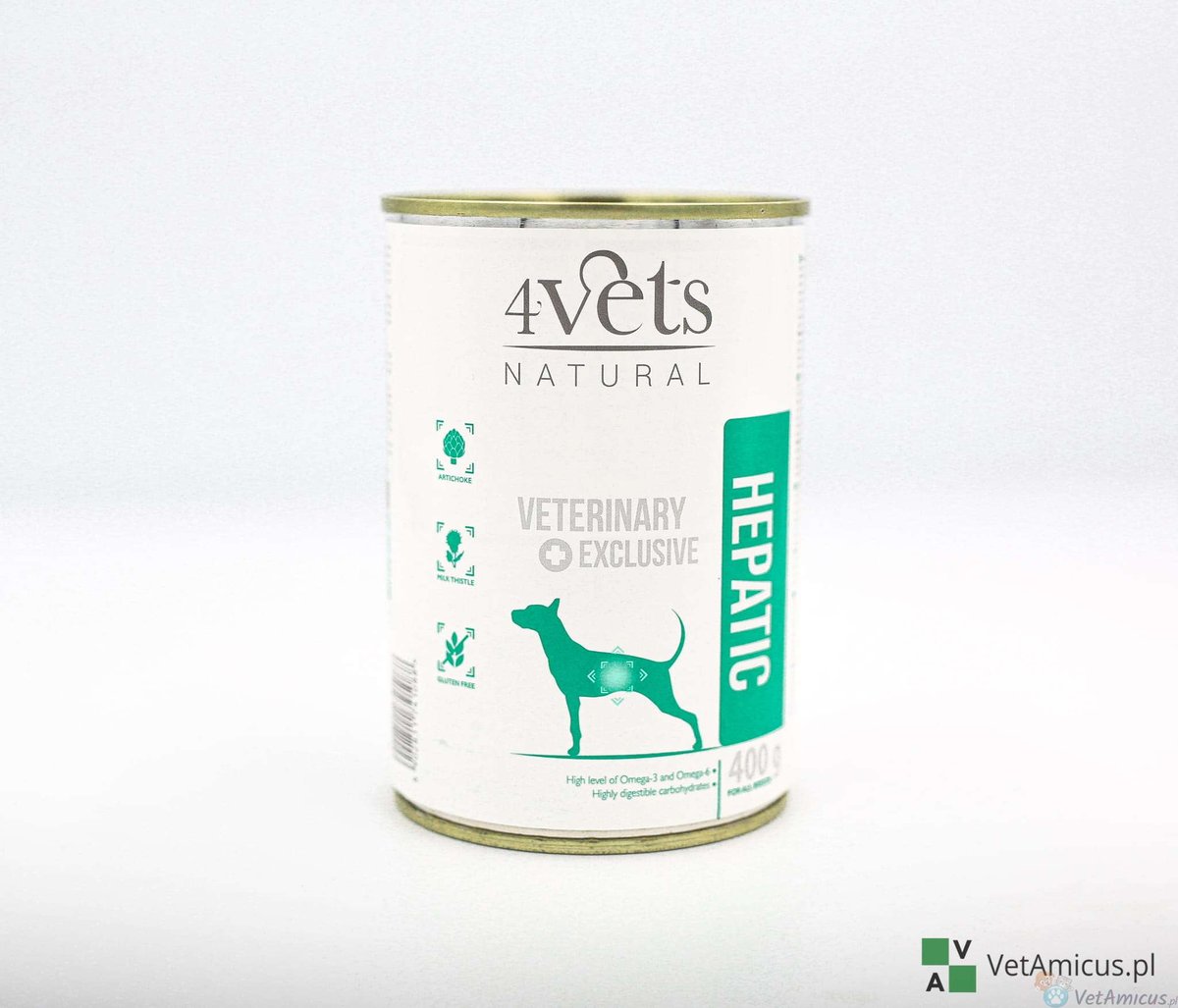4Vets Natural dog hepatic 400 g - mokra karma dla psów cierpiących na schorzenia wątroby