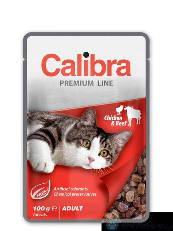 CALIBRA CAT PREMIUM CHICKEN & BEEF 100g