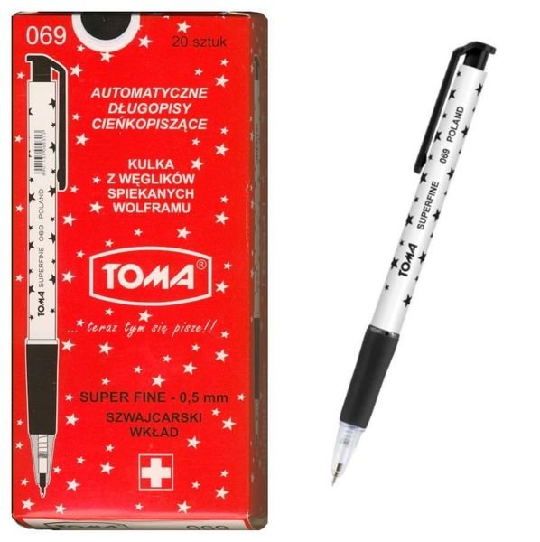 TOMA Długopis Superfine 0,5mm czarny 201428