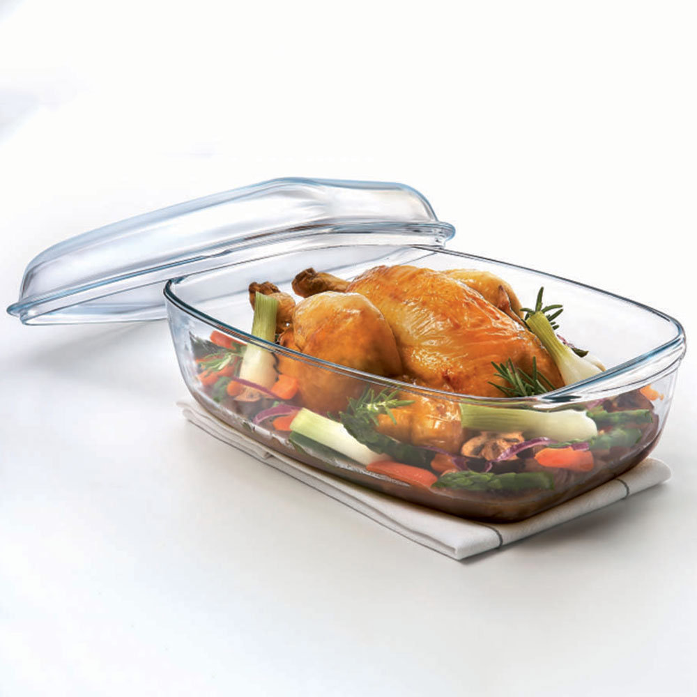 Pyrex NACZYNIE PROSTOKĄTNE Z POKRYWĄ 4,6L ŻAROODPORNE (40529)