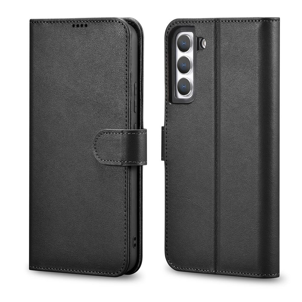 ICARER Etui Haitang Leather Wallet Case do Samsung Galaxy S22 Plus czarny