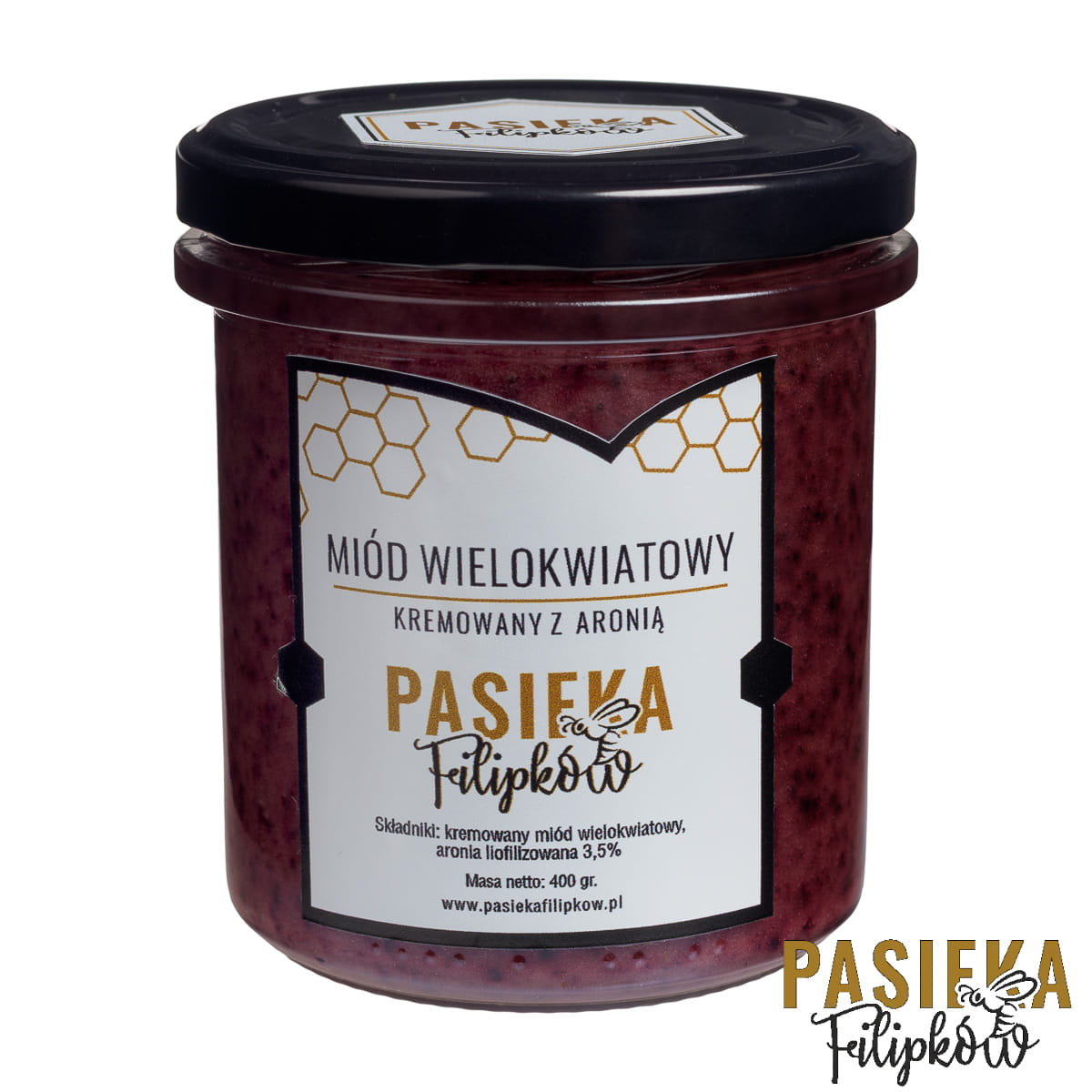 Miód z aronią 430gr Pasieka Filipków