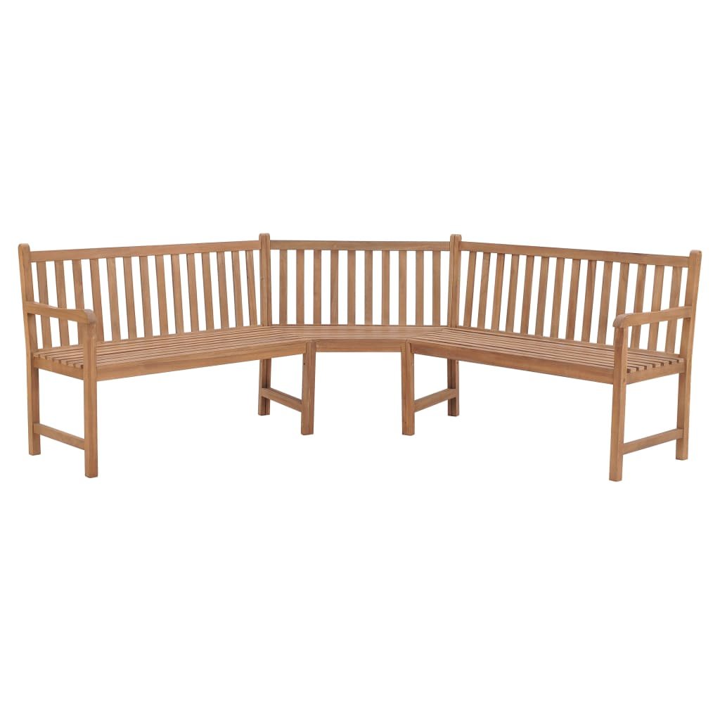shumee Ogrodowa ławka narożna 185x185x90 cm lite drewno tekowe