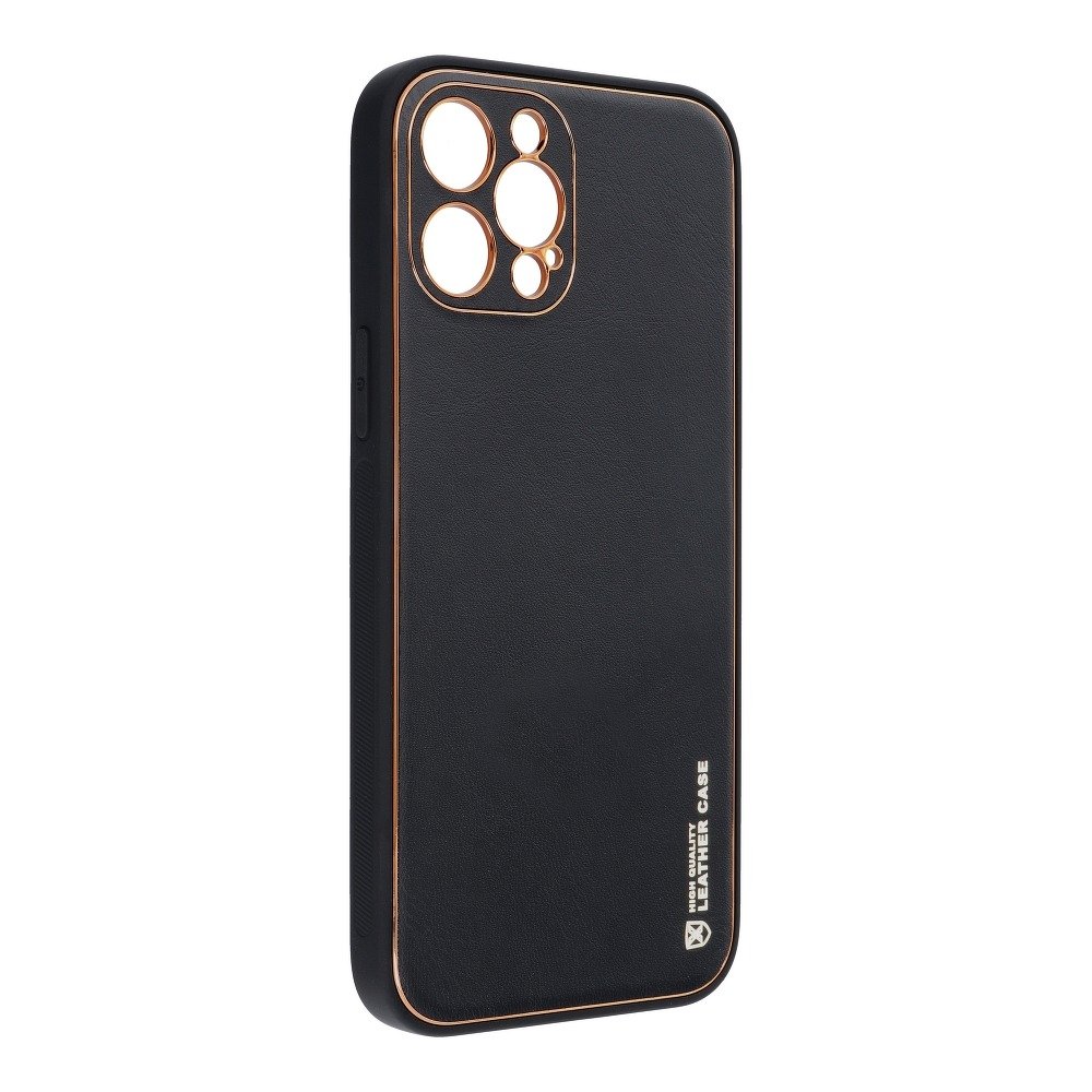 Forcell Futerał LEATHER Case skórzany do IPHONE 12 PRO MAX czarny