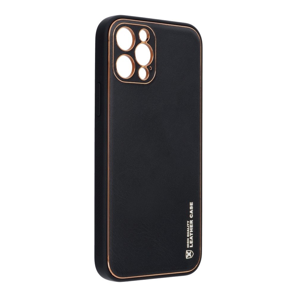 Forcell Futerał LEATHER Case skórzany do IPHONE 12 PRO czarny