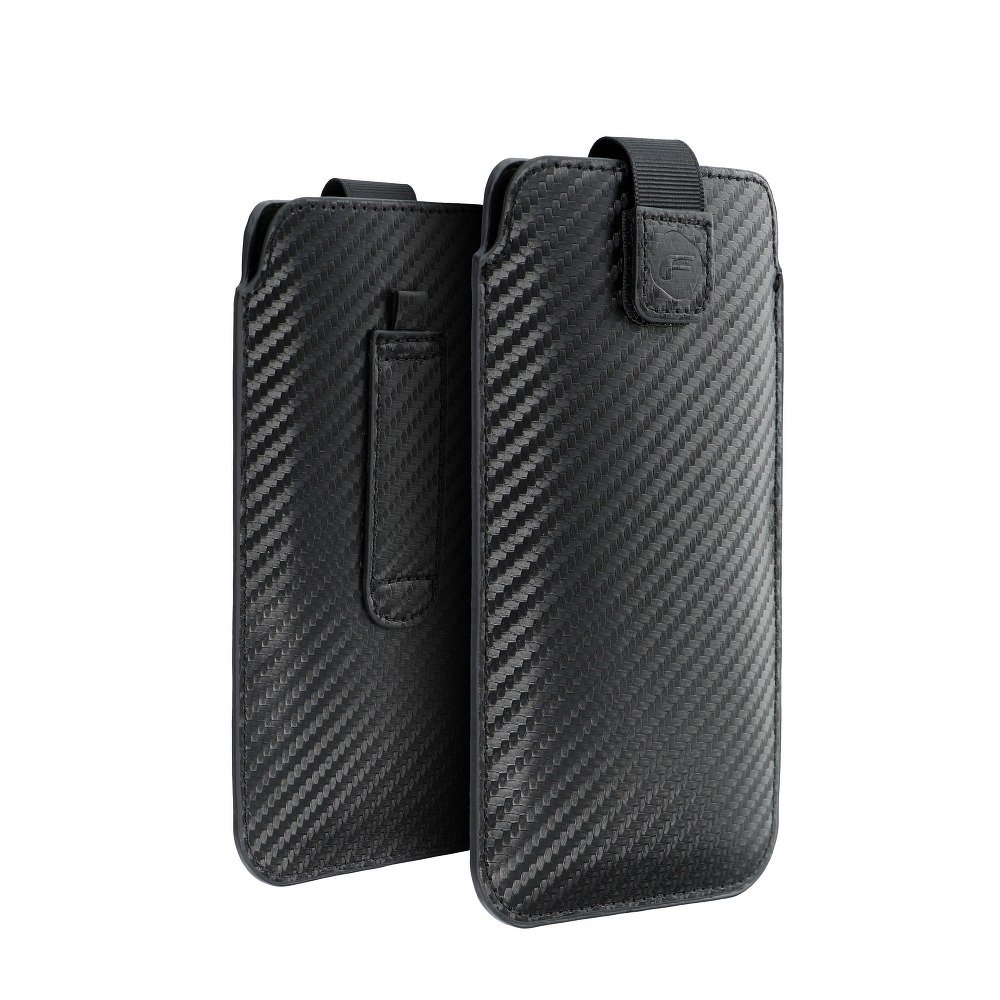 Forcell Futerał Pocket Carbon - Model 16 - Do Samsung A22 5g / Lte ( 4g ) / S21 Fe / A31 / 531 / M21 / A6 Plus 2018 / A7 2018 Xiaomi Mi 11 Lite 5g Oppo Reno 5 Huawei Mate 20 Lite / P20 Lite