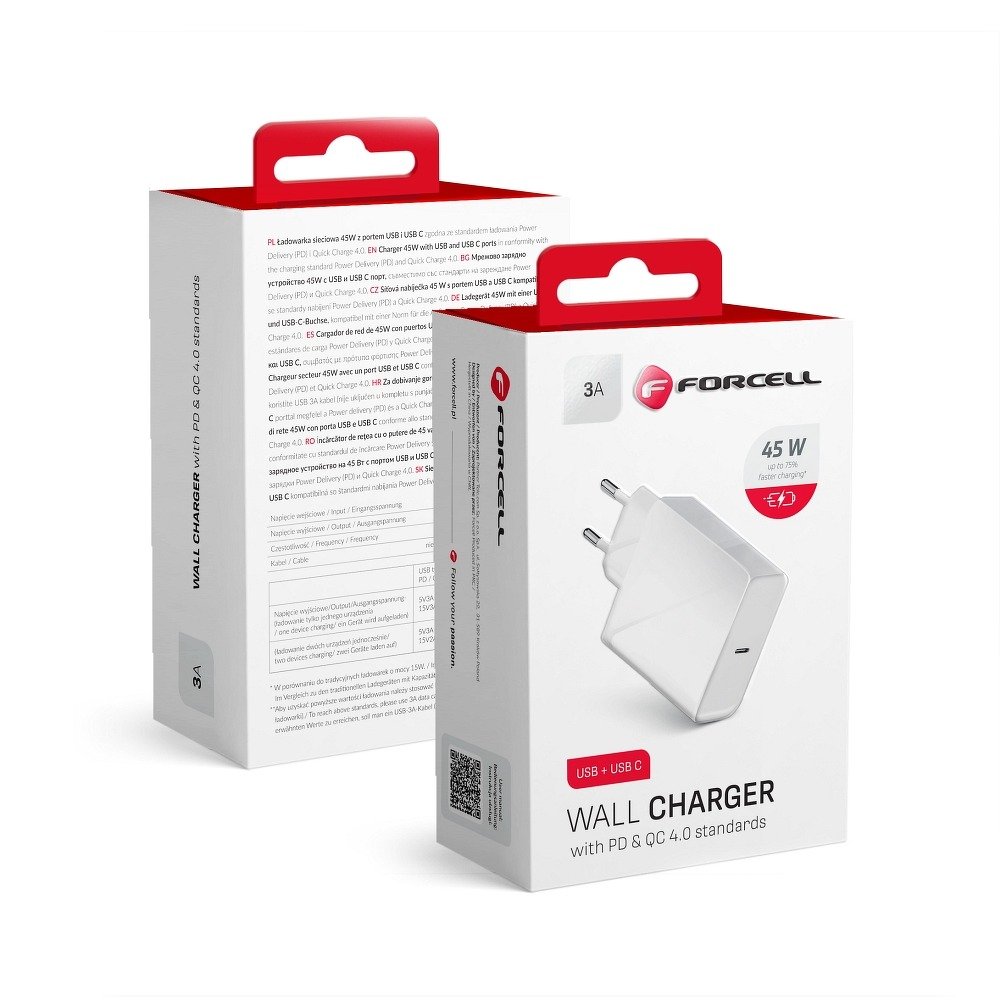 Zasilacz 45W Ładowarka Usb-c Pd QC4 Laptop Telefon