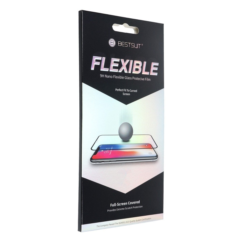 Bestsuit Szkło hybrydowe Flexible 5d Full Glue do iPhone 13 Mini Czarny