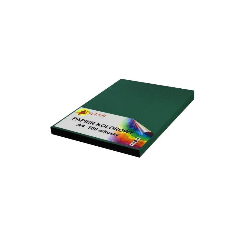 Papier kolorowy A4 120g zielony ciemny v2 100 arkuszy