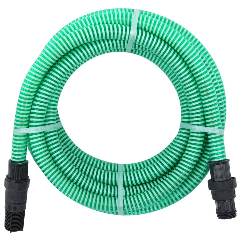 vidaXL Wąż ssący ze złączami z PVC 4 m 22 mm zielony 151070