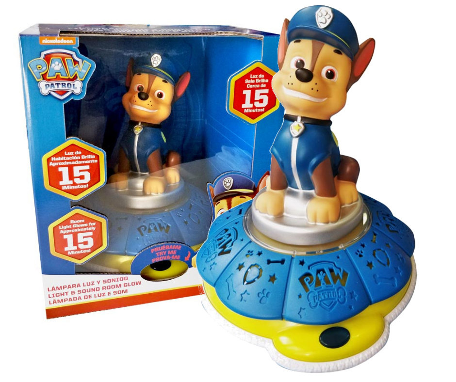 Lampka Nocna 3D Psi Patrol Chase 29Cm Dźwięk Kids