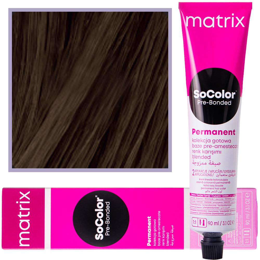 Фото - Фарба для волосся Matrix SoColor, farba do włosów z technologią Pre-Bonded, 5A, 90ml 