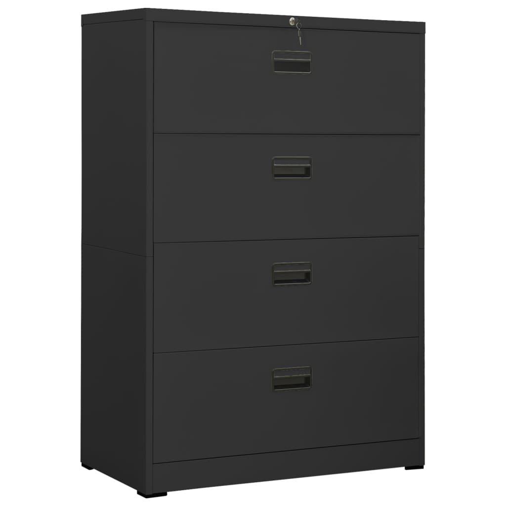 shumee Szafka kartotekowa antracytowa 90x46x134 cm stalowa