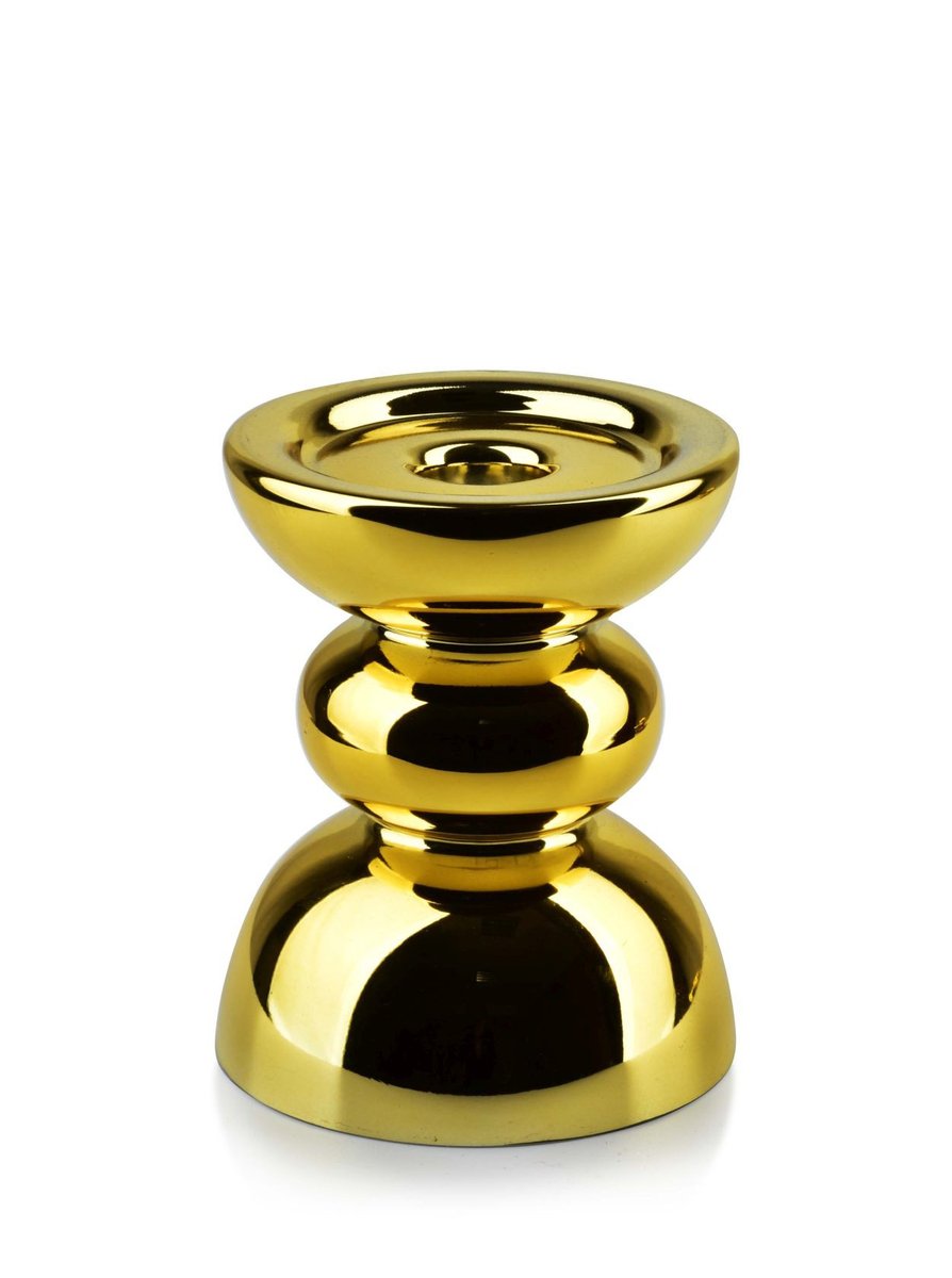 Lumarko Lumarko Świecznik Śr.12xh:15cm Rita Gold HTID1131 Mondex