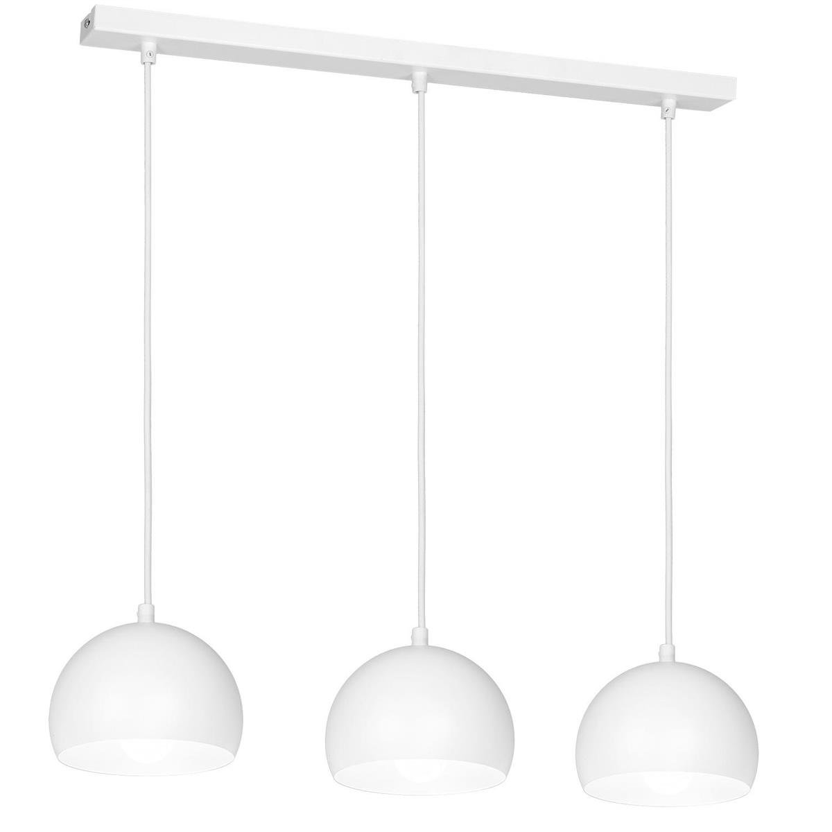 Luminex Lampa wisząca Sool 3 x 60 W E27 biała 1212