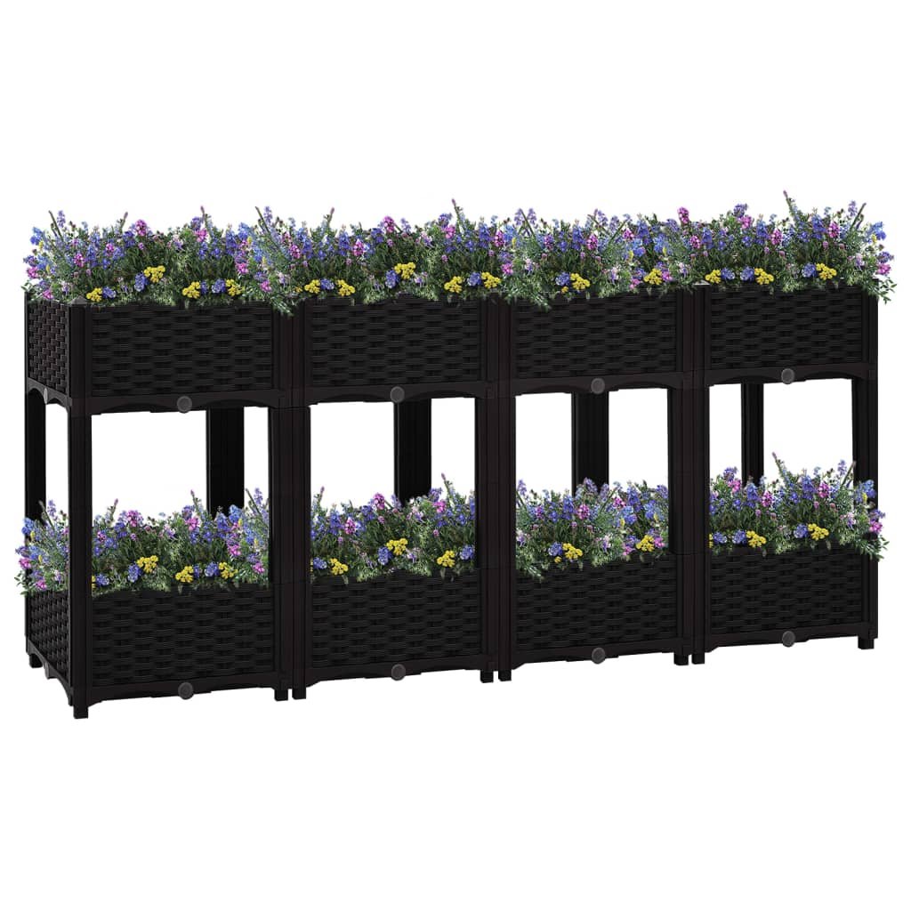 vidaXL Donica do podniesionej rabaty, 160x40x71 cm, polipropylen