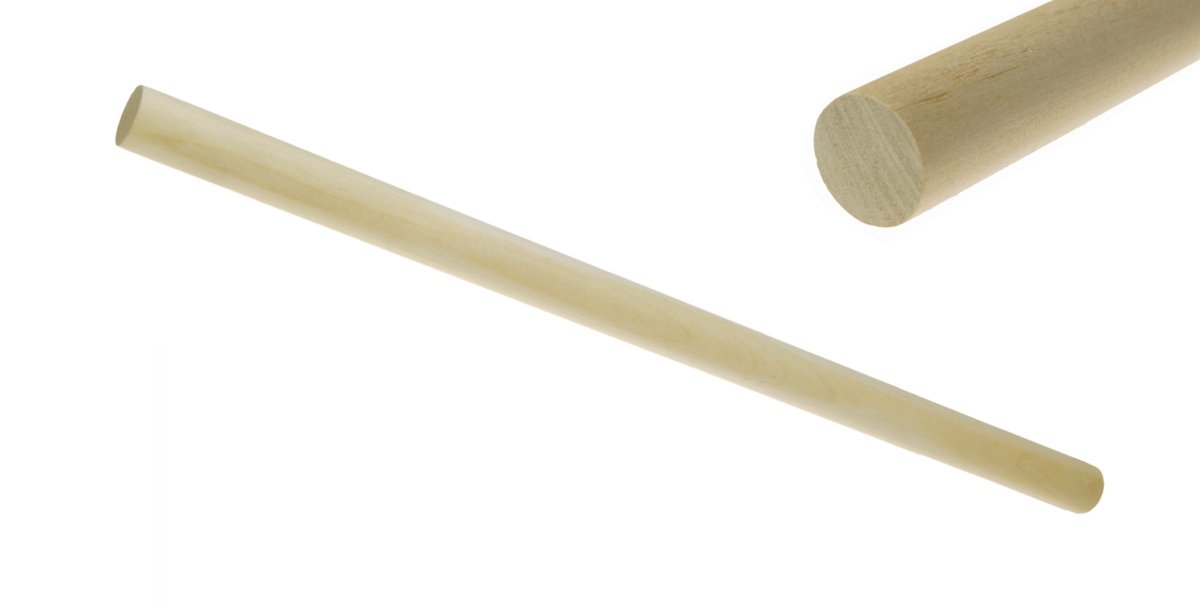 Drążek Drewniany Naturalny Do Makramy 15Mm 30Cm