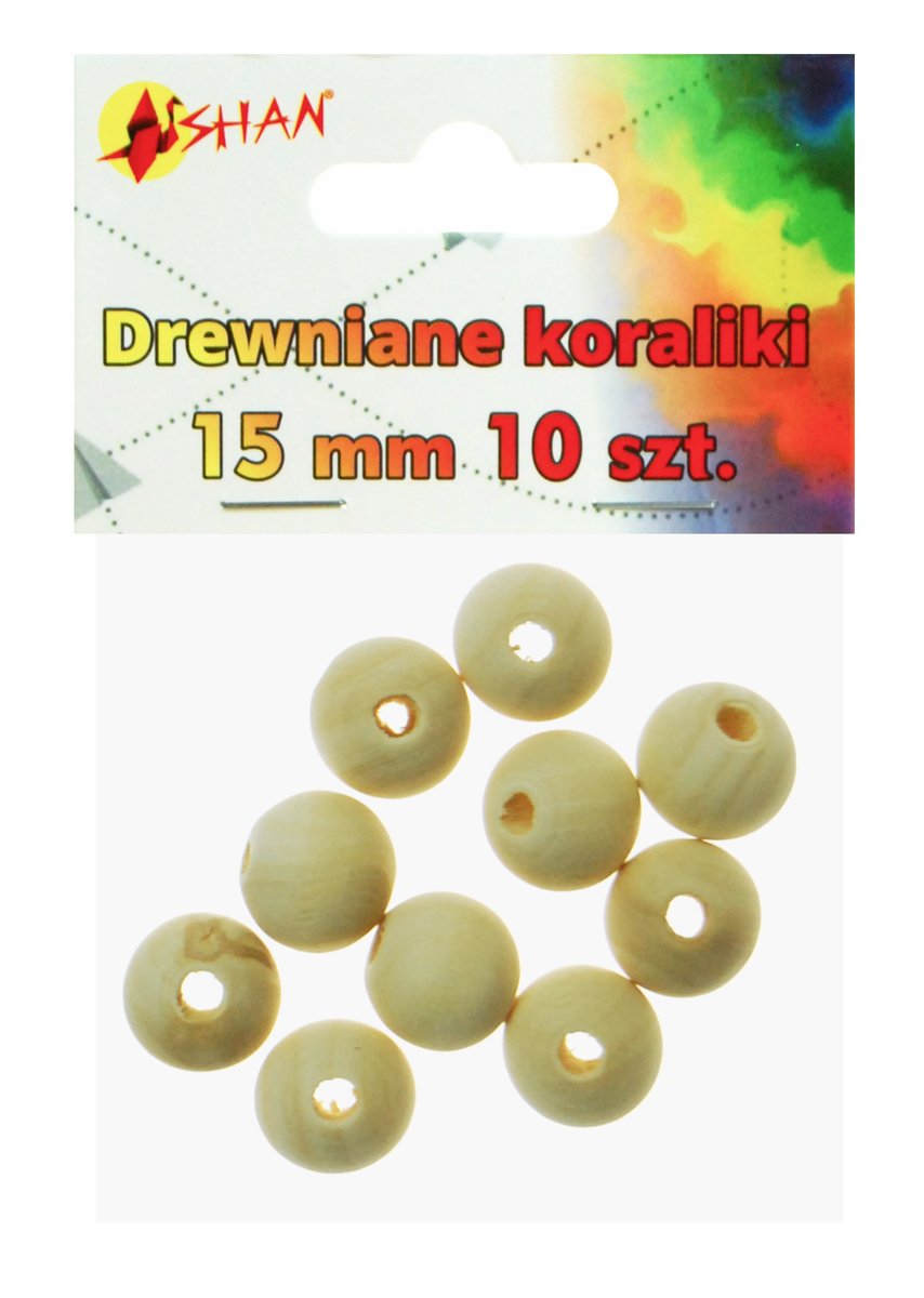 Drewniane Koraliki 15Mm 10Szt Shan