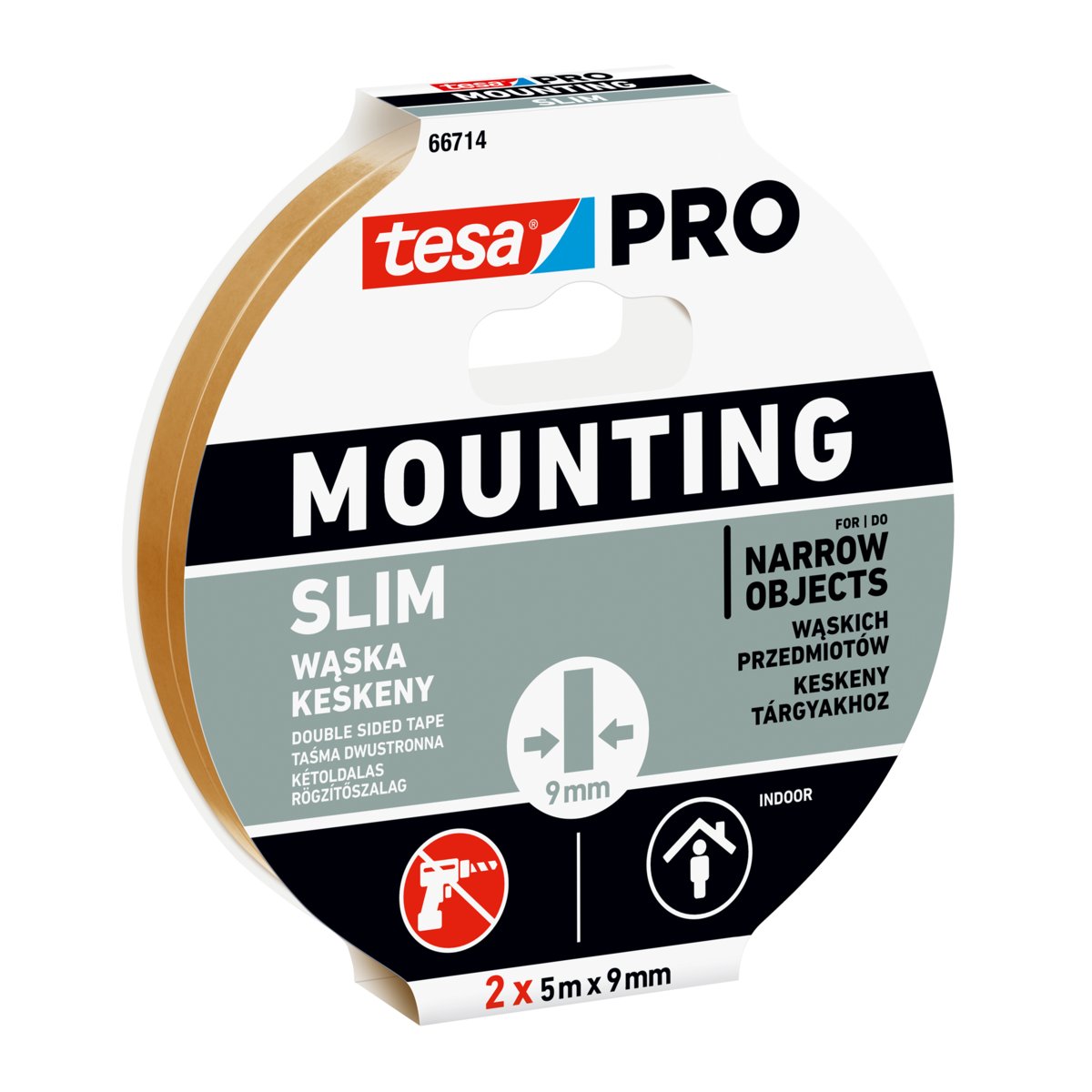 TAŚMA MONTAŻOWA PRO MOUNTING SLIM 5Mx9MM TESA 2SZT/OPAK