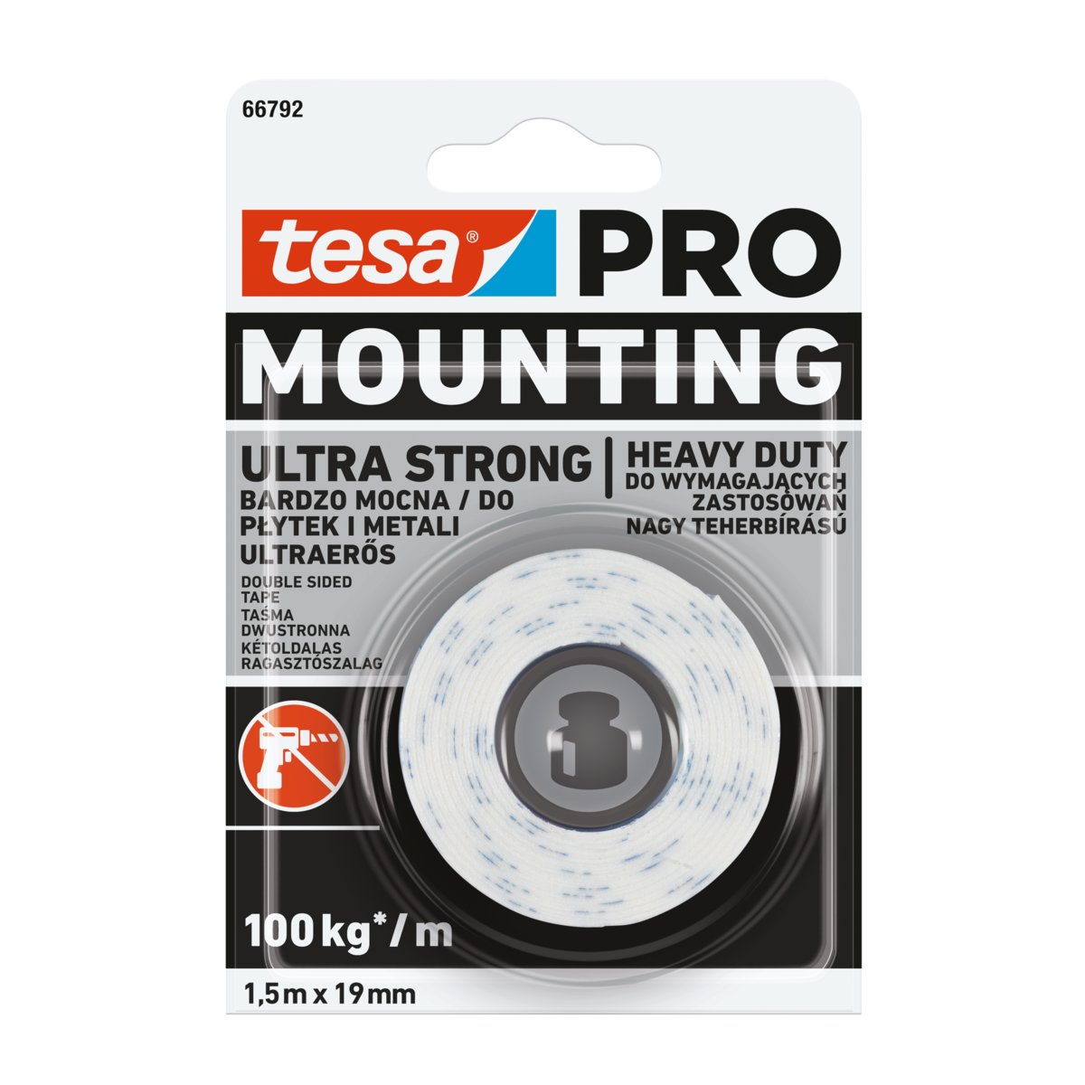Taśma Montażowa Tesa Pro Mounting 1,5Mx19Mm Mocna