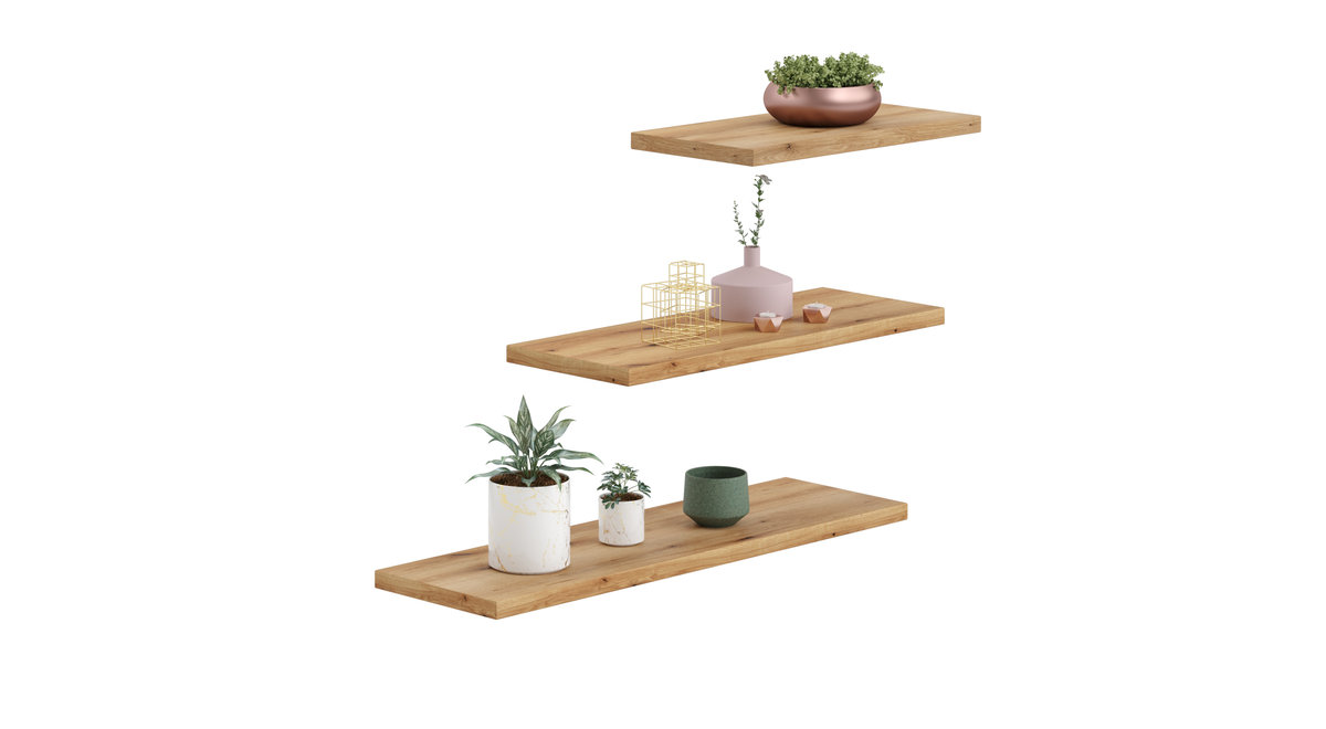 Półka ścienna samowisząca komplet 3 szt