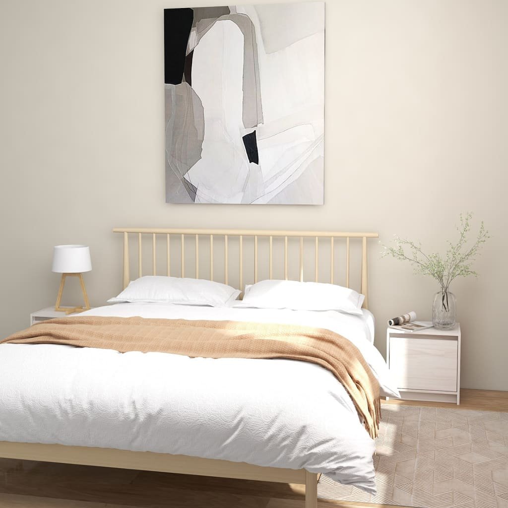 shumee shumee Szafki nocne 2 szt. białe 40x30,5x40 cm lite drewno sosnowe