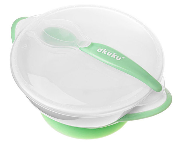 AKUKU A0504 Miseczka na przyssawce white/green
