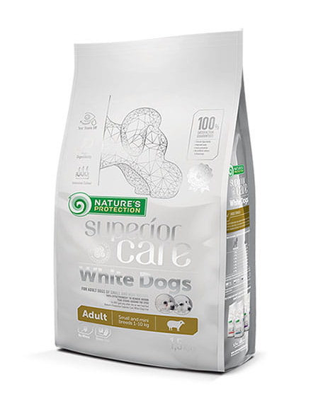 Nature's Protection Superior Care White Dogs Adult Small Breeds with Lamb 4 kg