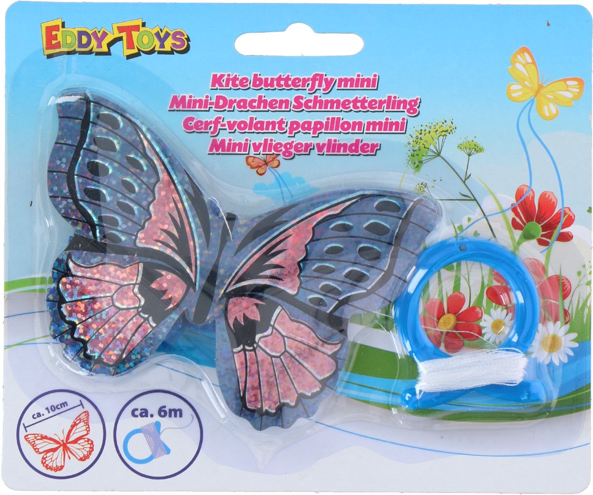 Eddy Toys Latawiec motyl dla dzieci E-19435-BLU-PNK