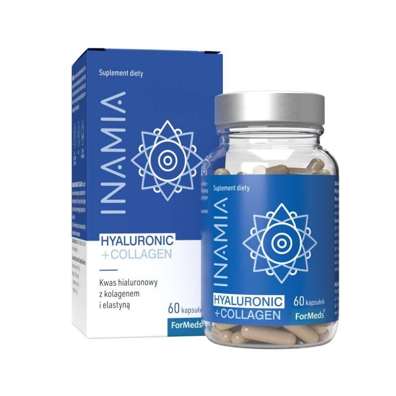 Formeds INAMIA Hyaluronic + Collagen Kwas Hialuronowy z Kolagenem i Elastyną (60 Kaps) ForMeds FMS-139