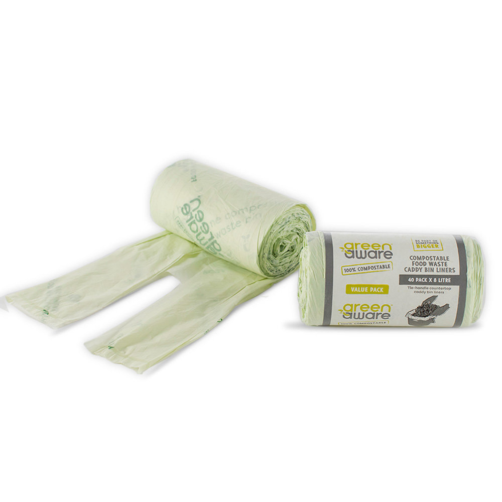 GreenAware Kompostowalne worki na odpady spożywcze 8L 40szt.