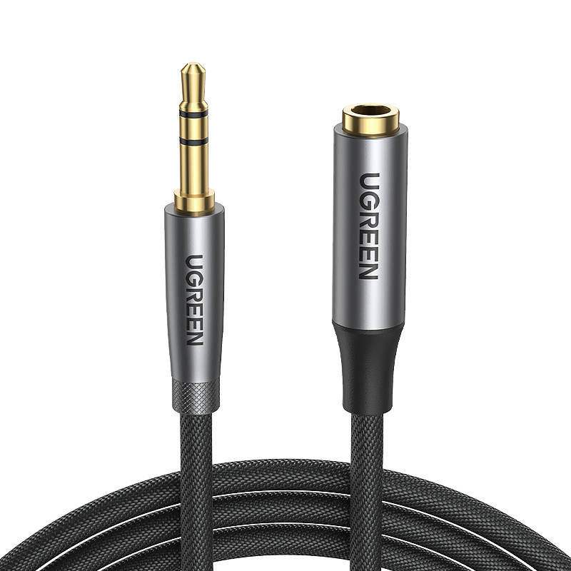 UGREEN AV190 Przedłużacz audio AUX jack 3.5mm 1m czarny)