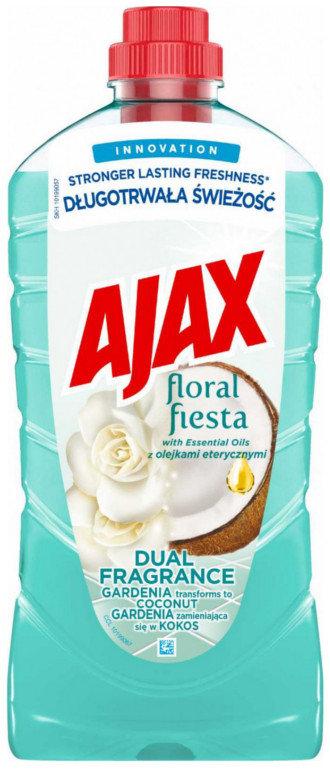 Zdjęcia - Środek do mycia podłóg i płytek Colgate Ajax Dual Fragrance Gardenia zmieniająca się w Kokos płyn uniwersalny 1l 