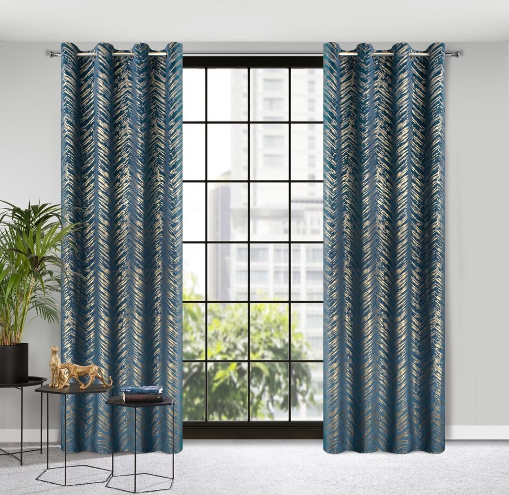 Zasłona 140 x 250 Dekoracyjna Velvet Sara Gra+Zło