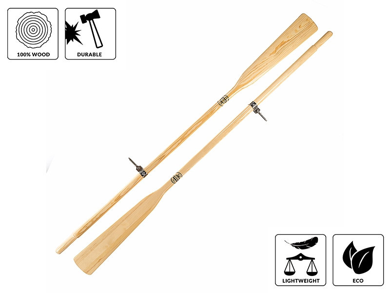 Wiosła do łodzi szalupowe + dulki John Paddle (komplet - 2 sztuki)