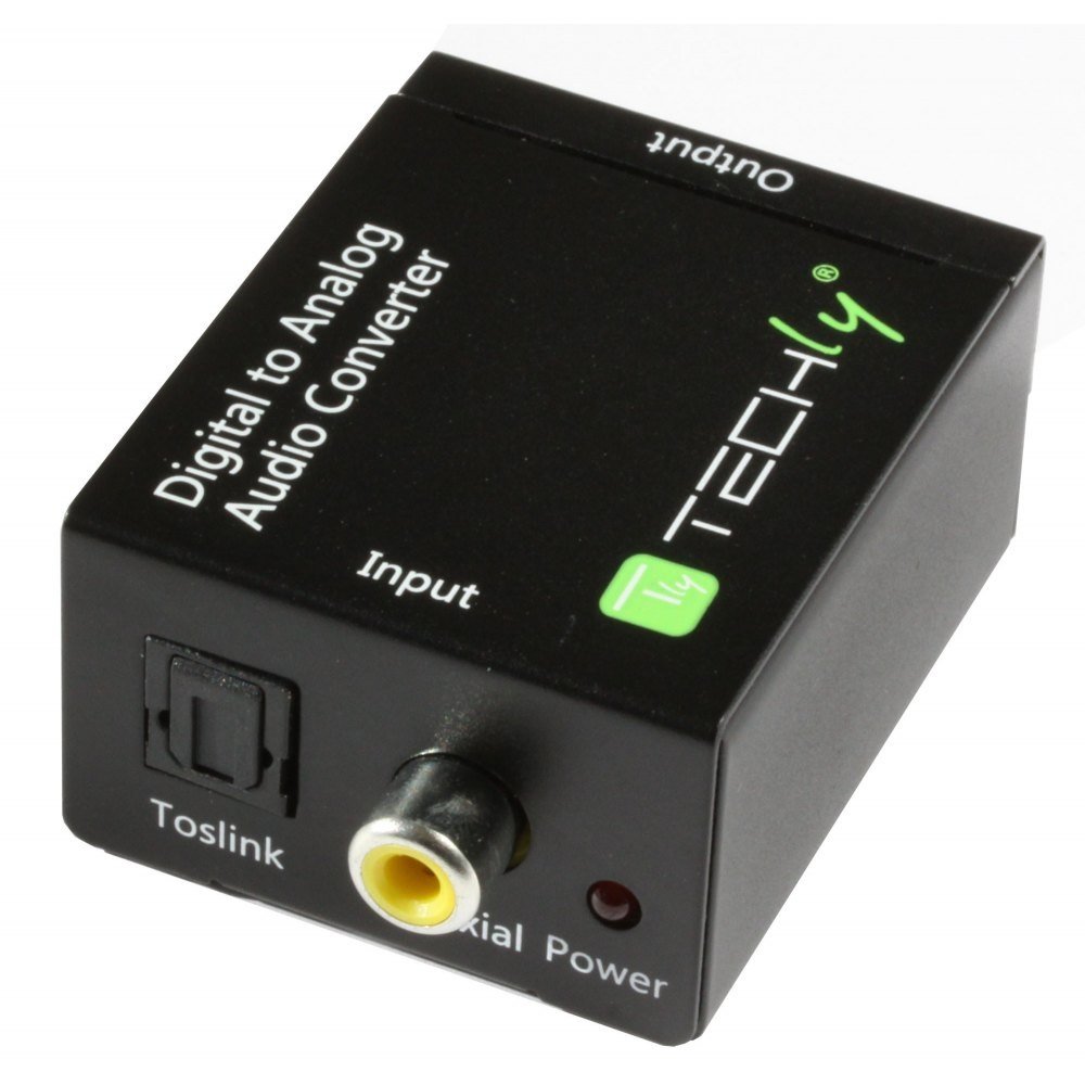 Techly Adapter Audio SPDIF Toslink Coaxial RCA na Analog RCA L/R 301139