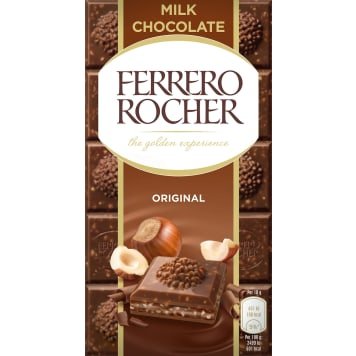 Ferrero Rocher Haselnuss - Czekolada mleczna z orzechami 90g FER.CZ.ORI