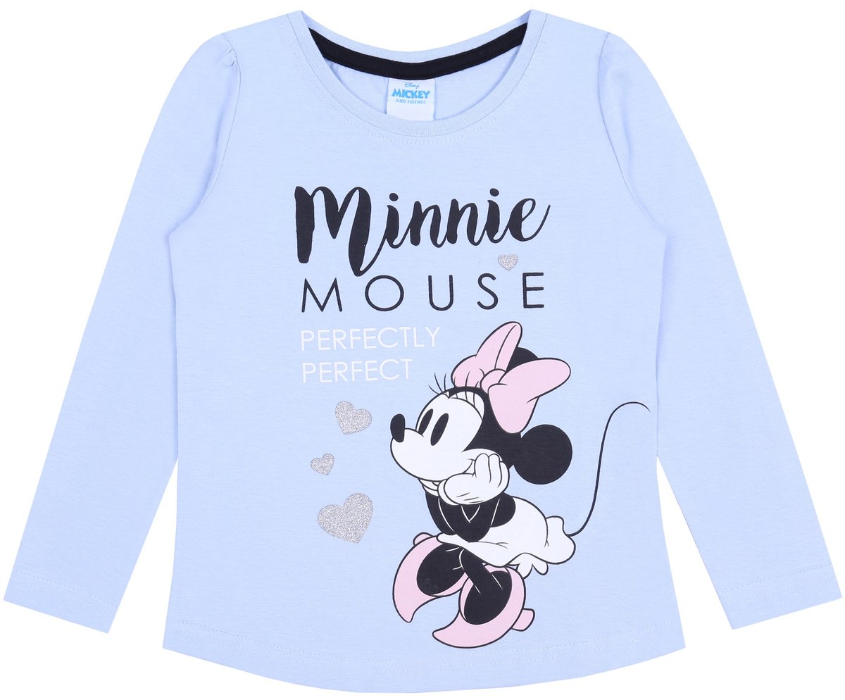 Niebieska bluzka z długim rękawem Myszka Minnie DISNEY 116 cm