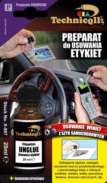 TECHNICQLL Preparat do usuwania etykiet 20 ml P-997