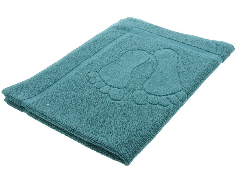 Ręcznik/dywanik łazienkowy stopki 50/70 turkus