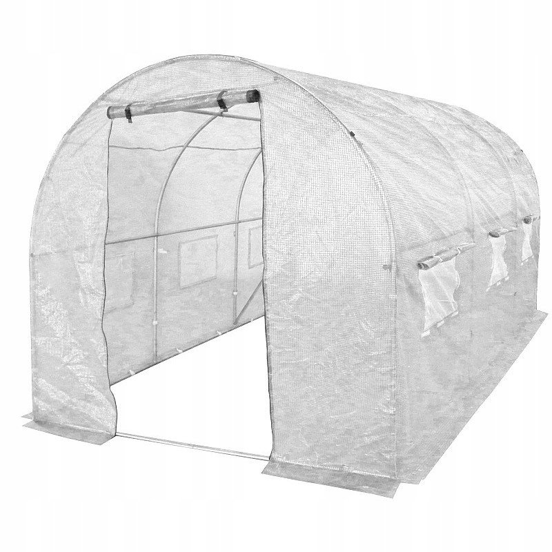 4iQ Tunel Foliowy Szklarnia 2x3m PREMIUM z Siatką PE