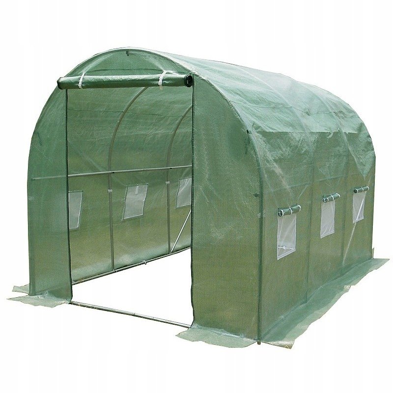 4iQ Tunel Foliowy Szklarnia 2x3m PREMIUM z Siatką PE