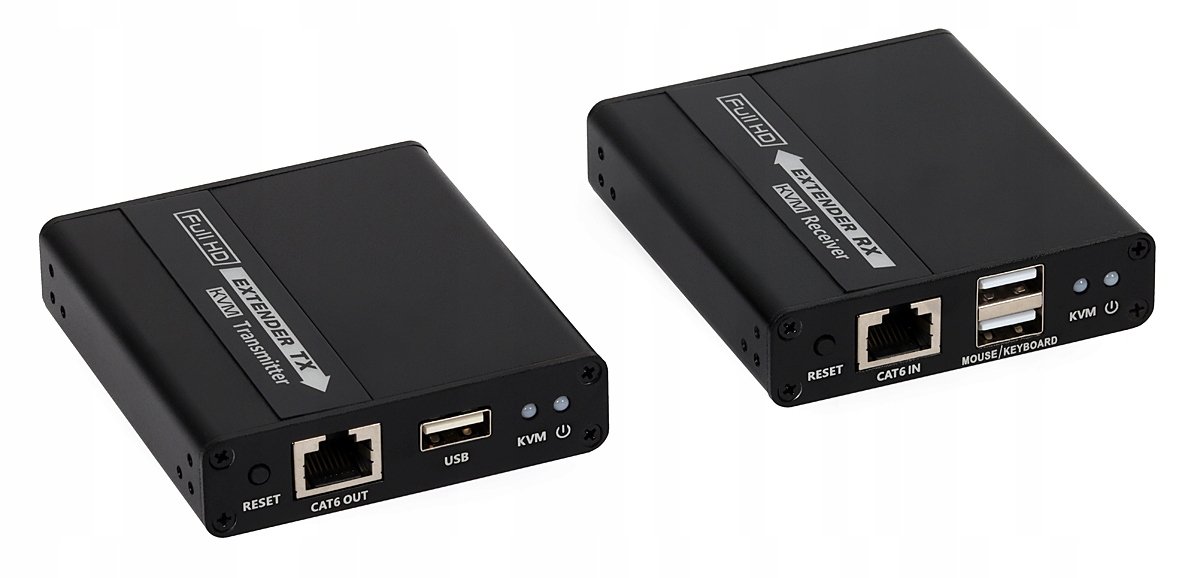 Extender transmiter HDMI + USB po skrętce UTP 70m Signal