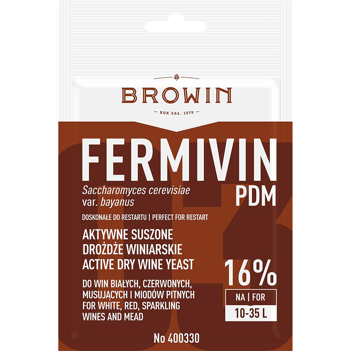 BROWIN Drożdże winiarskie FERMIVIN PDM 7 g BROWIN