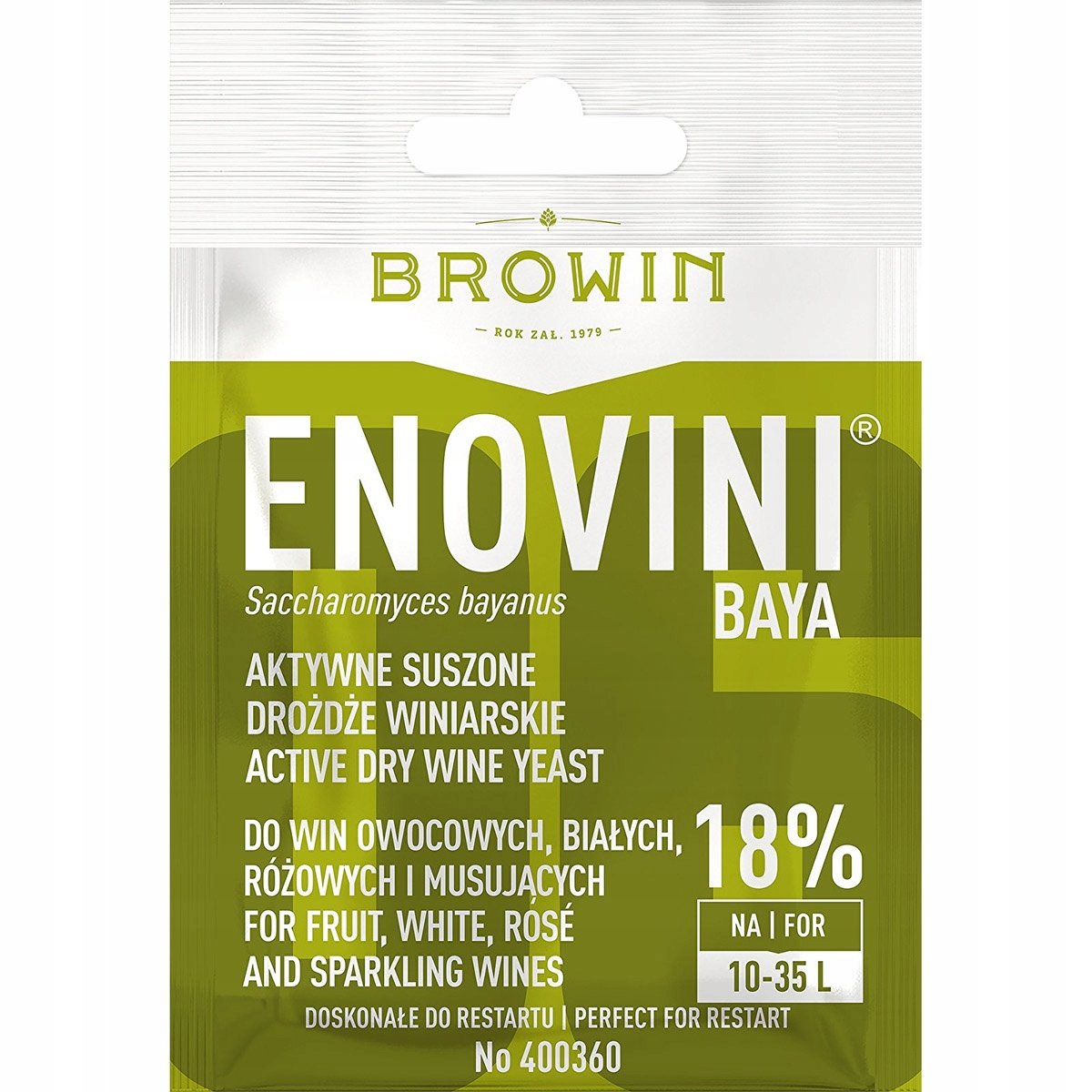 Browin Drożdże winiarskie do wina Enovini BAYA 7g Biowin 400360